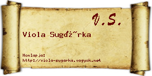 Viola Sugárka névjegykártya
